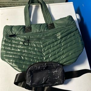 Lands End Puffy Tote/ Apana belt bag